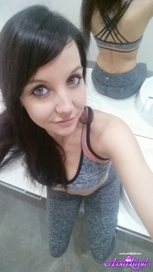 18 year old girl Gina C spills cum from her mouth after getting banged